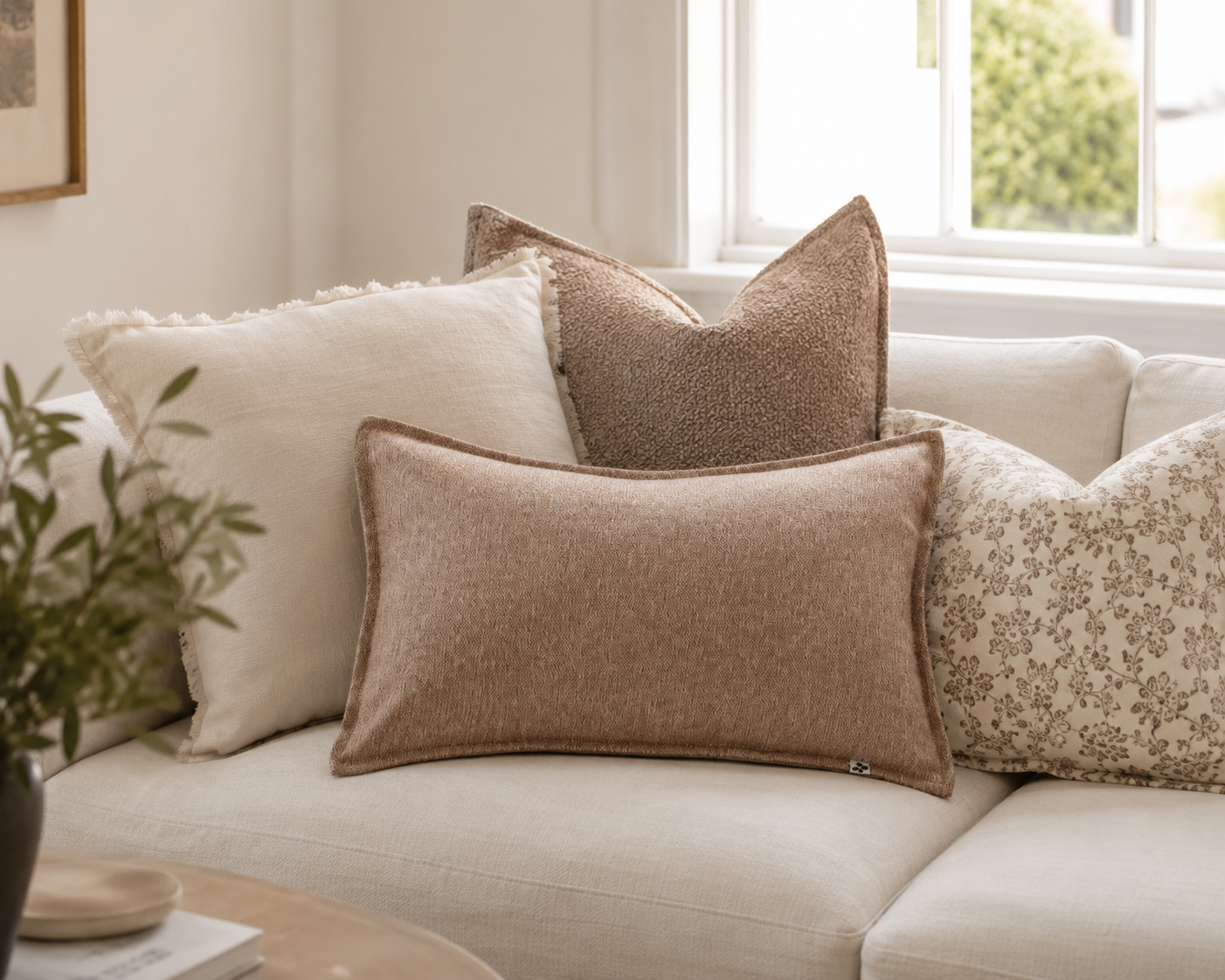 Naia Cushion in Taupe