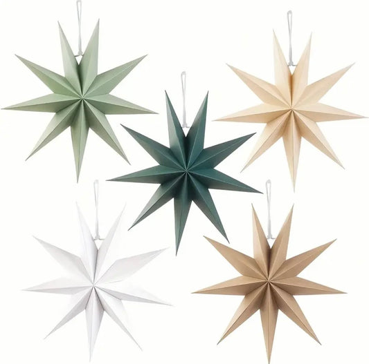 Hanging Paper Christmas Stars