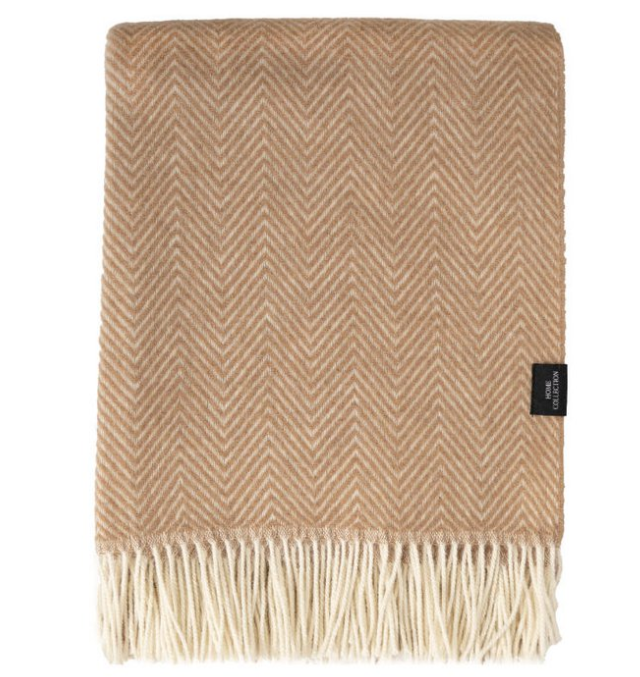 Wool Throw - Biscuit