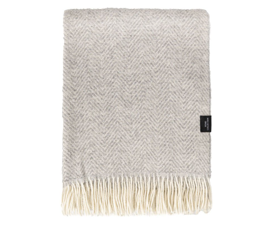 Wool Throw - Light Grey