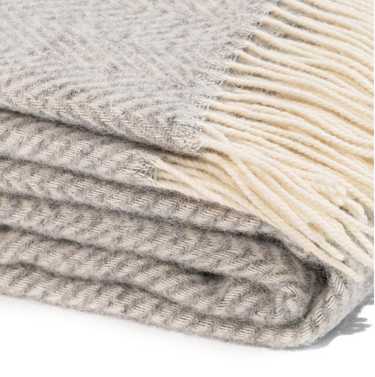 Wool Throw - Light Grey