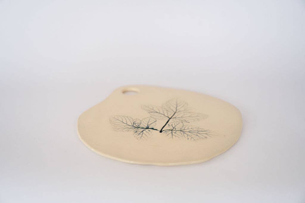 Handmade Round Ceramic Serving Board