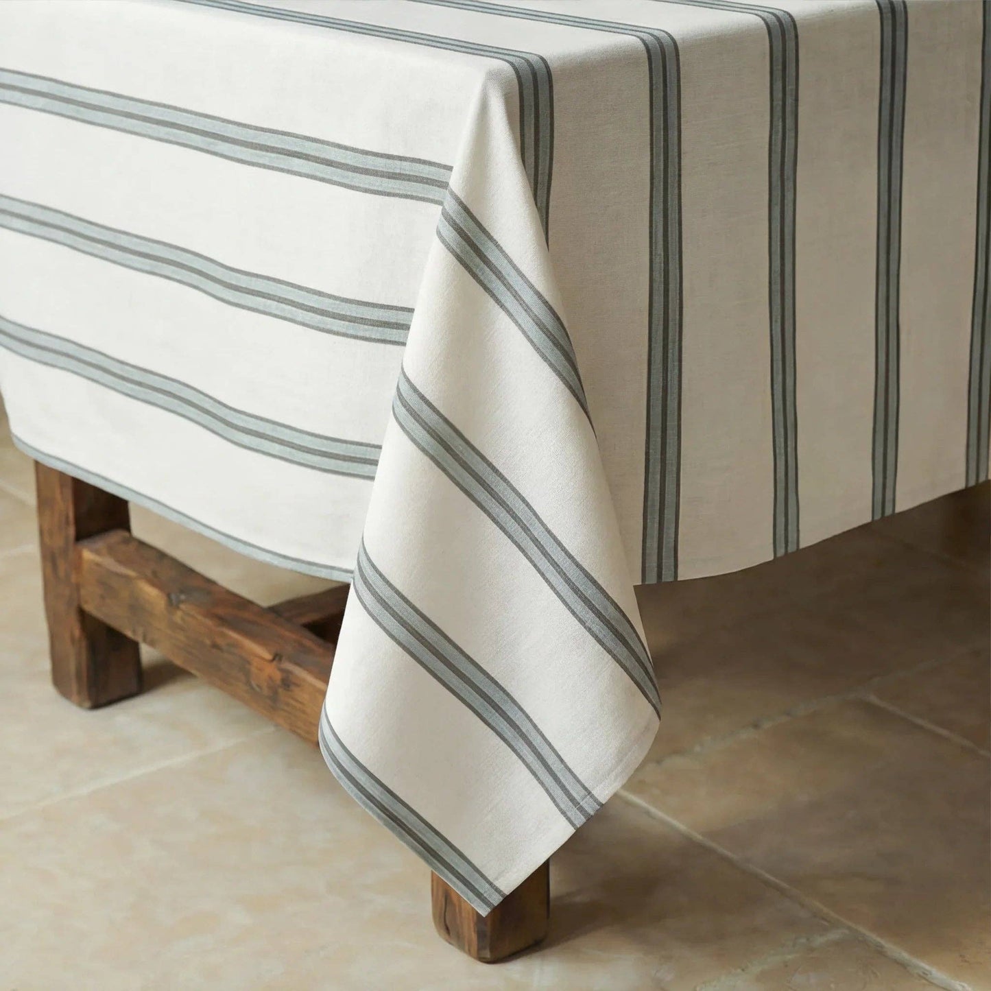 Willow Stripe Cotton Waterproof Tablecloth