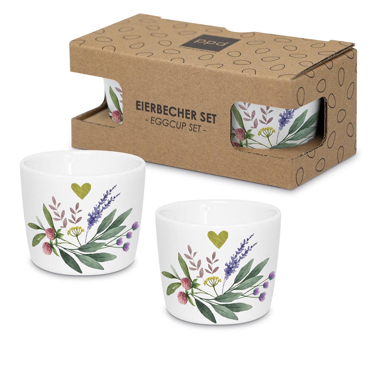 Floral Egg Cup Gift Set