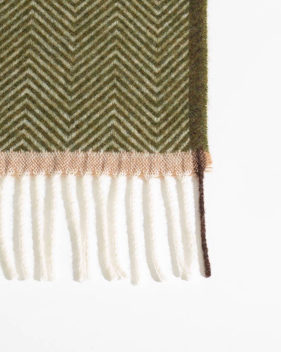 Denver Throw Blanket in Olive Green