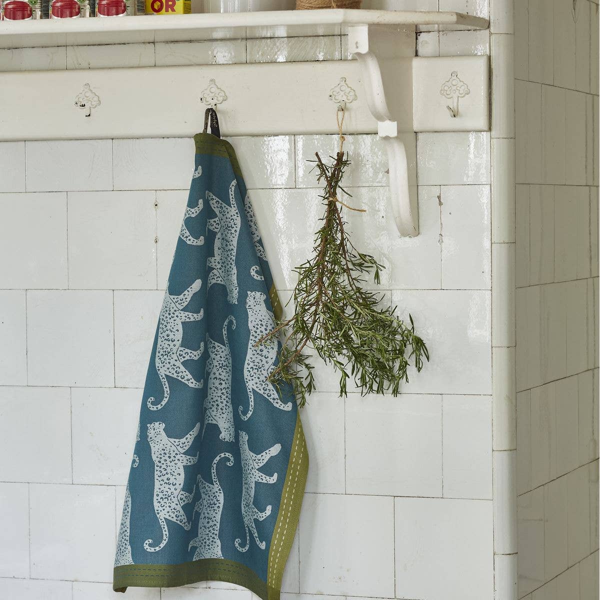 Cotton Tea Towel - Leo Print