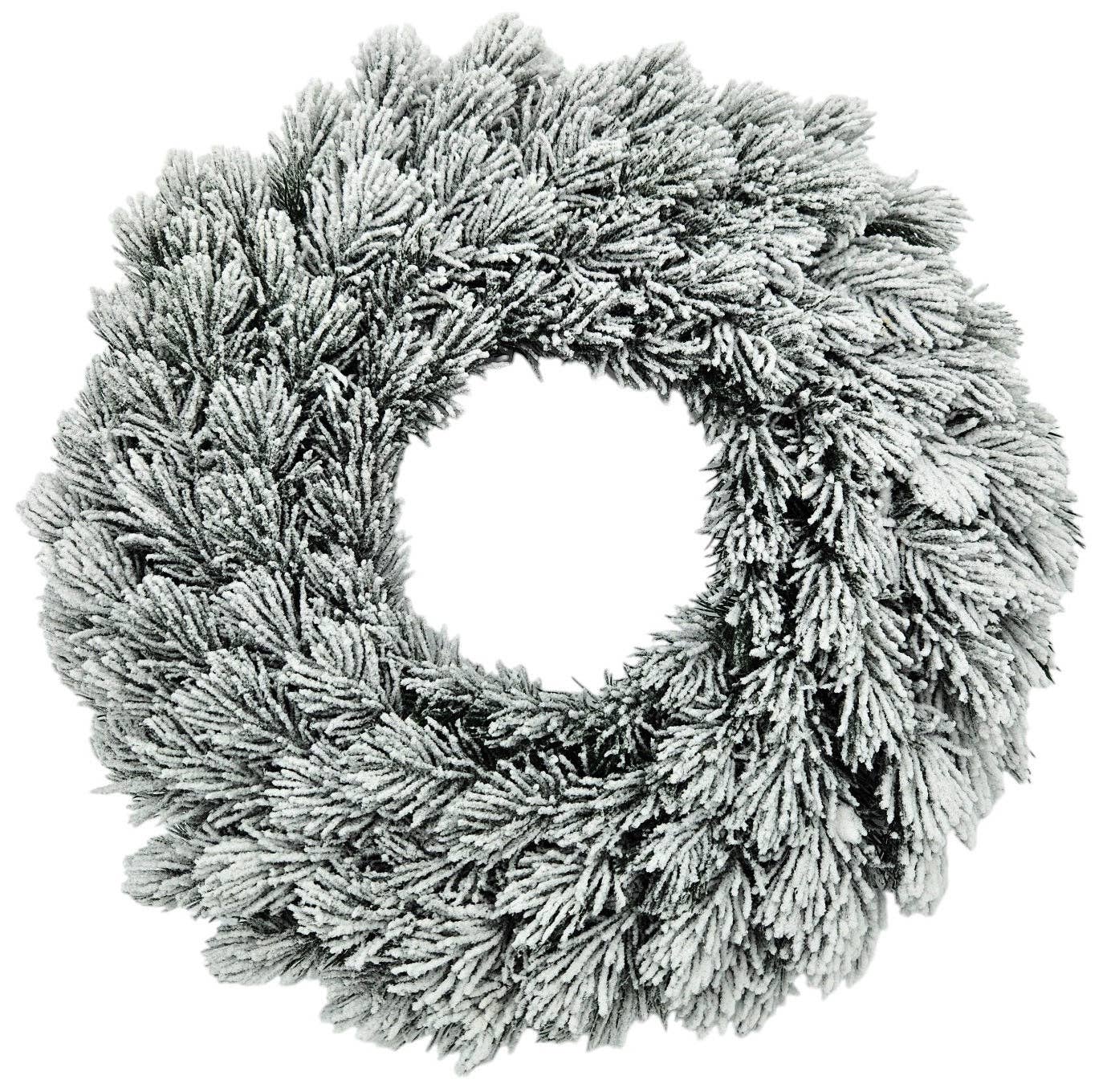 Artificial Snow Covered Christmas Wreath