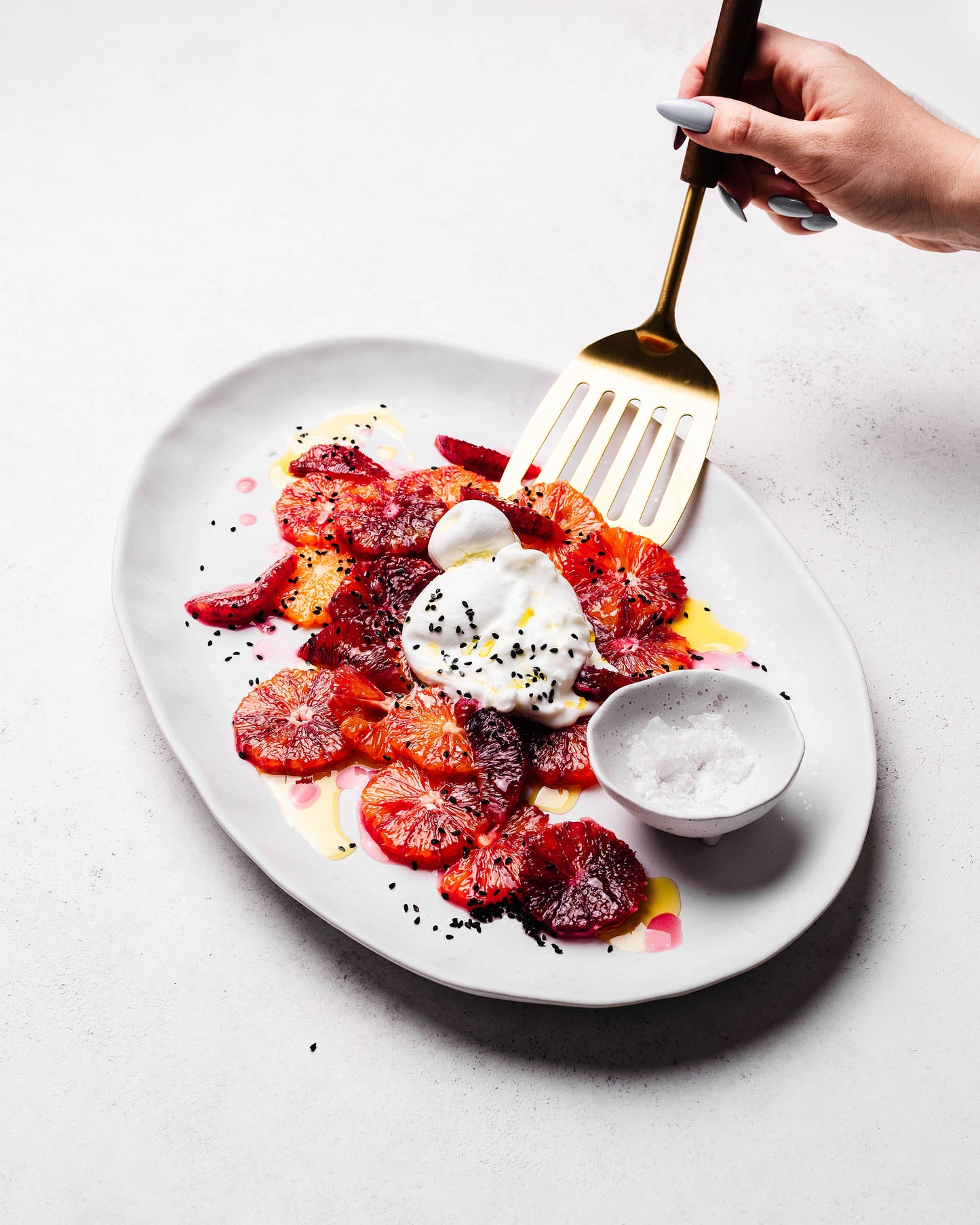 Nature Shape White Oval Serving Platter