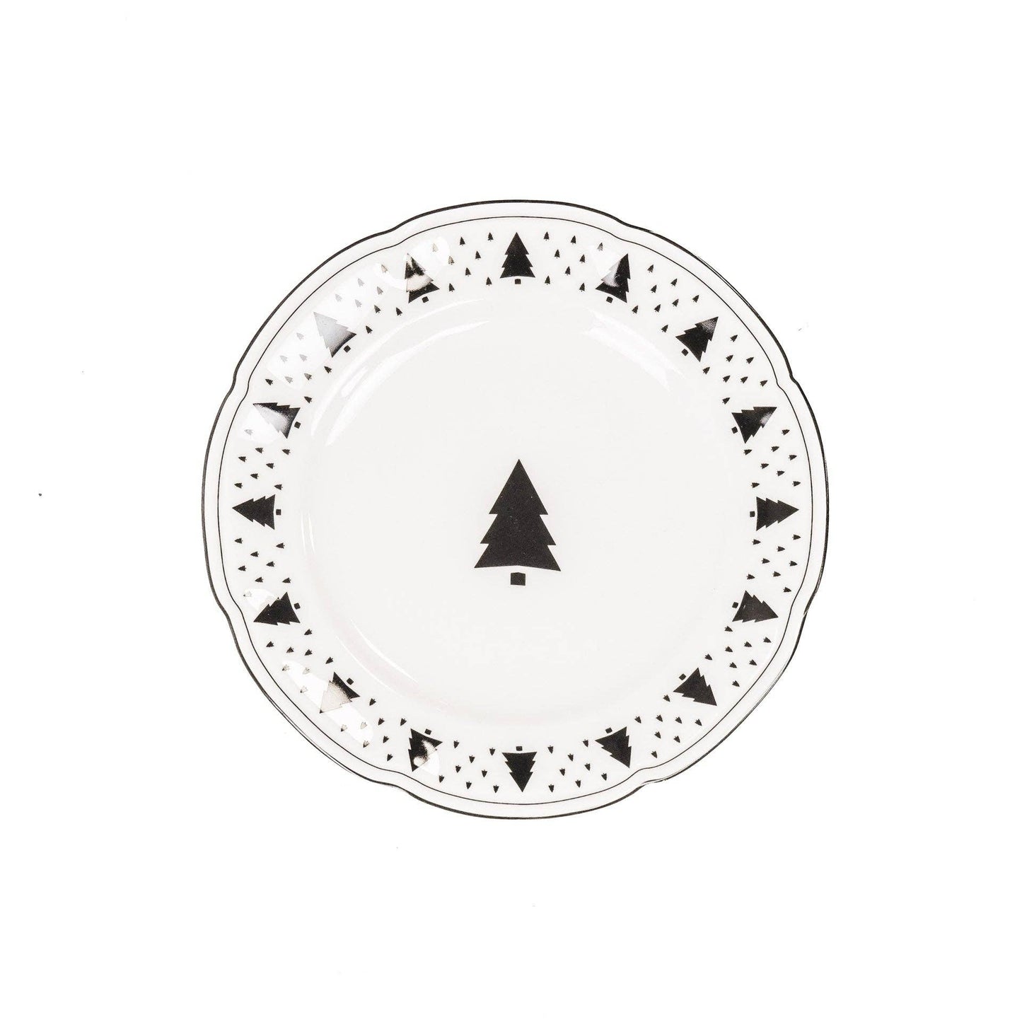 Christmas Tree Dessert Plates  - Set of 4