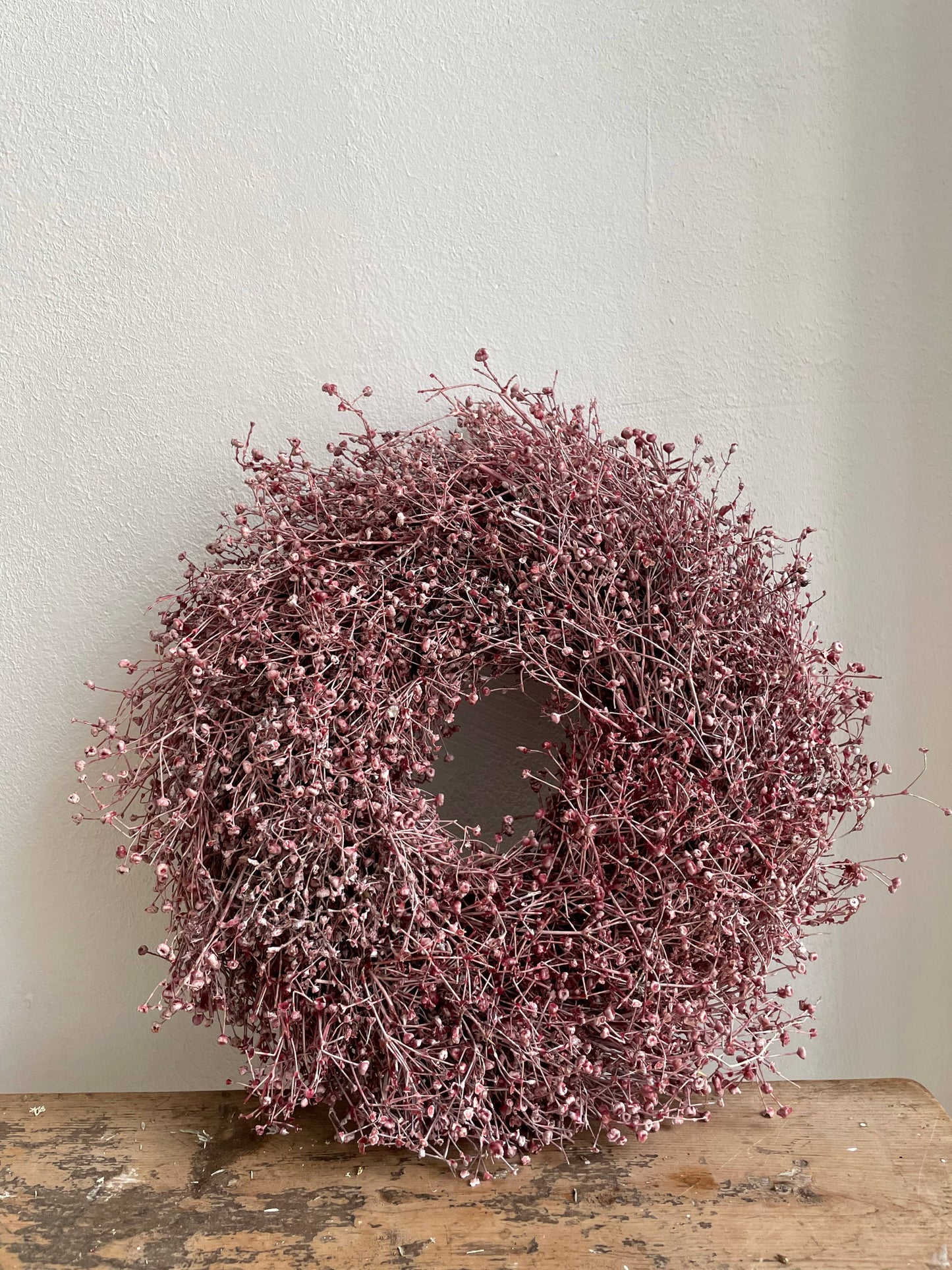 Gypsophilia Wreath in Grey
