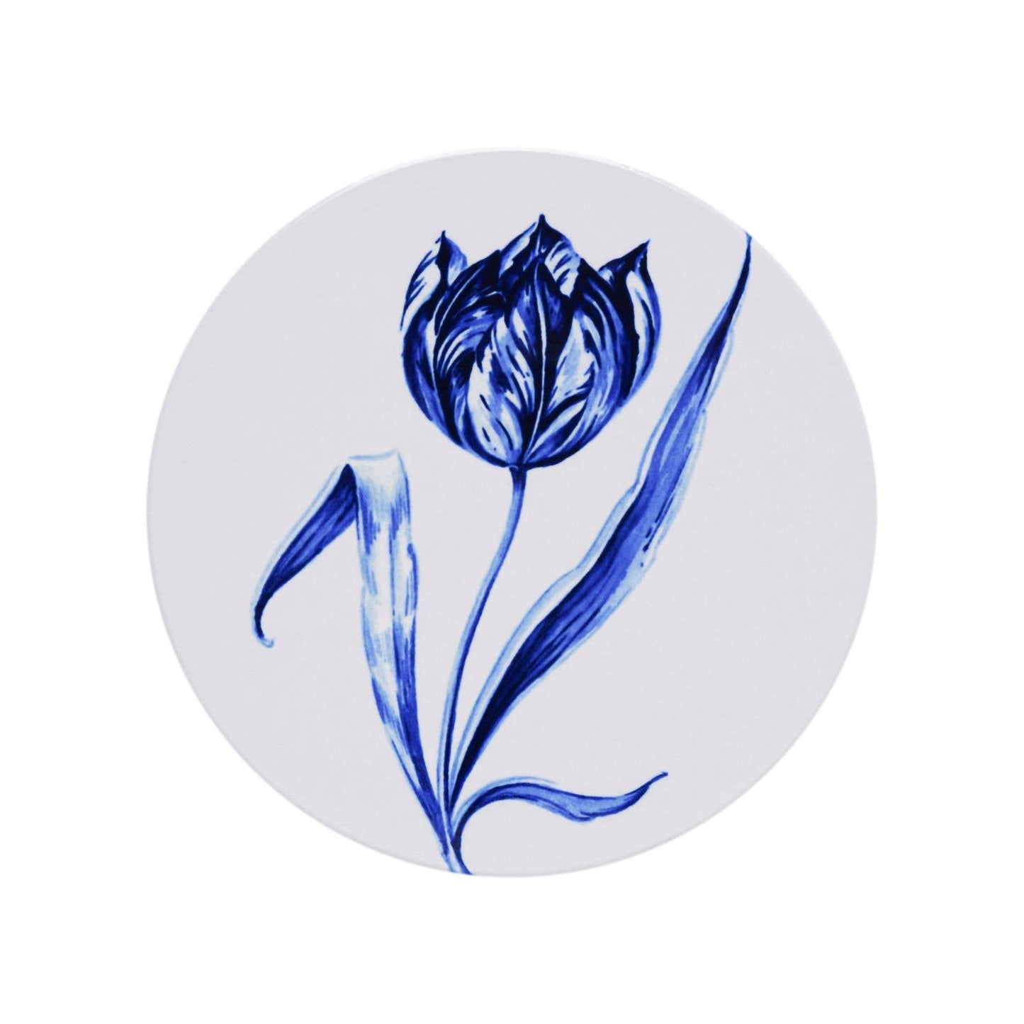 Delft Blue Cheerful Tulips Coaster Set - Set of 4