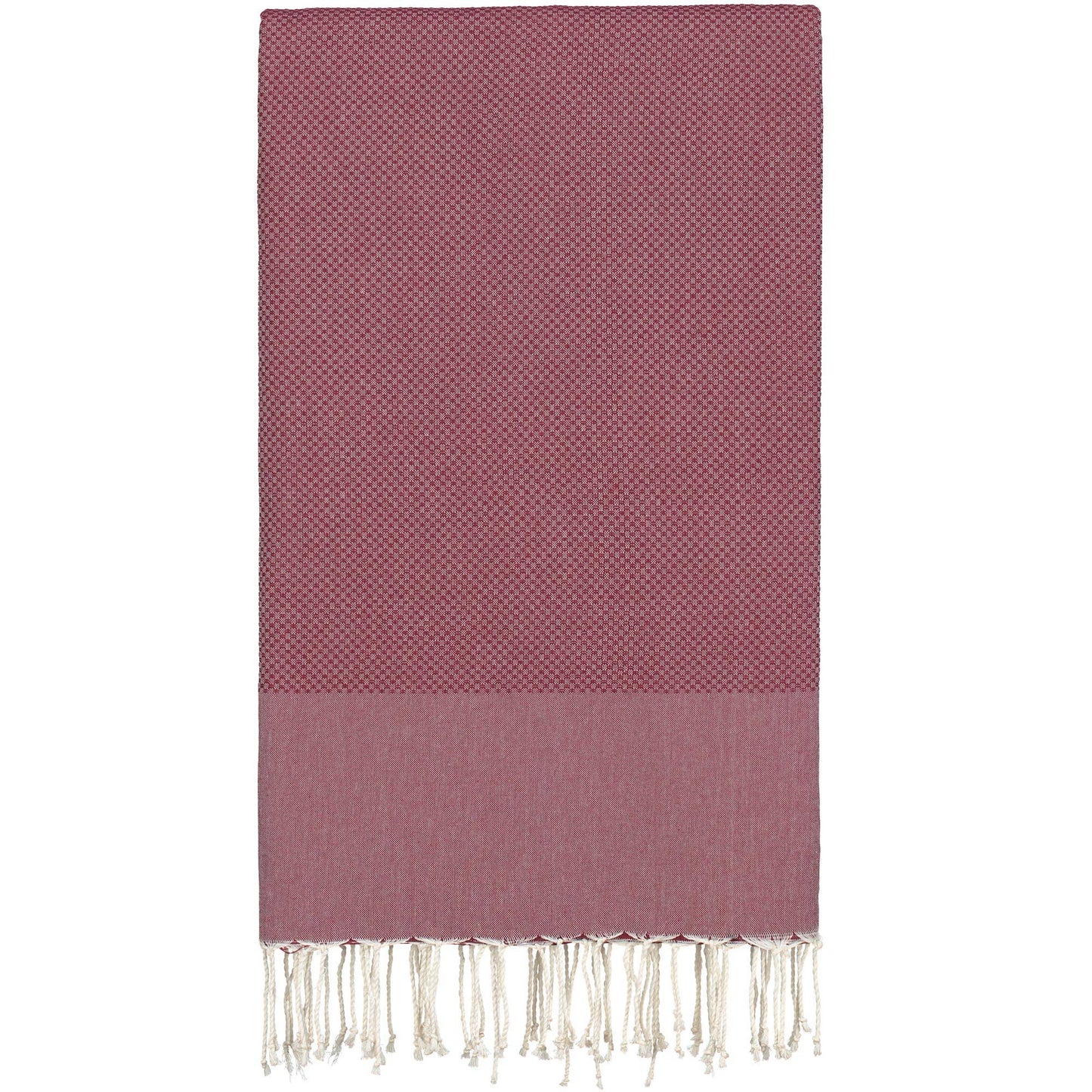 Bordeaux Waffle Cotton Throw