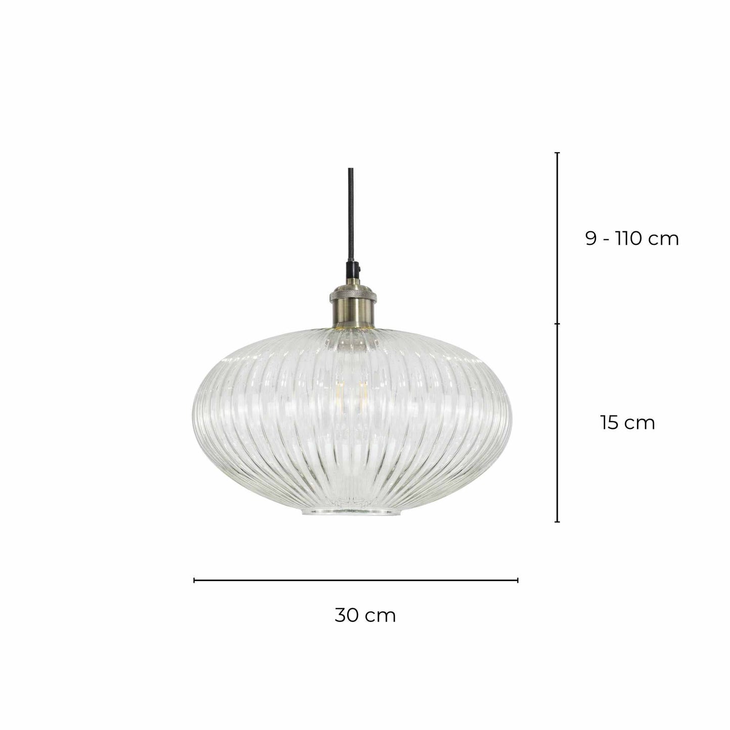 Chamey Striated Glass Pendant