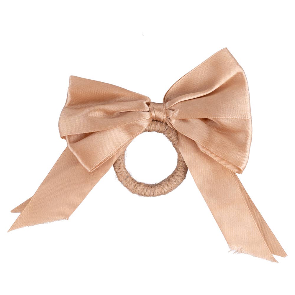 Satin Bow Napkin Rings - Set of 6