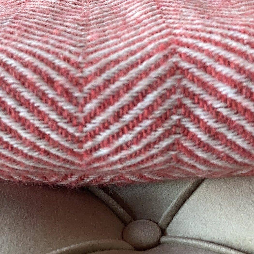 Herringbone Throw Blanket - Powder