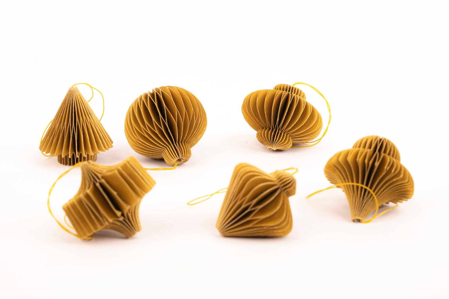 Hanging Honeycomb Paper Ornaments - Set of 6
