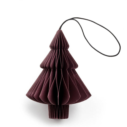 Paper Tree Decoration in Burgundy