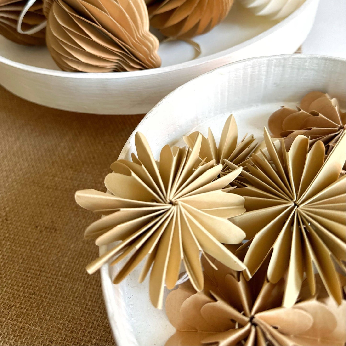 Paper Snowflake Ornaments - Two Colours