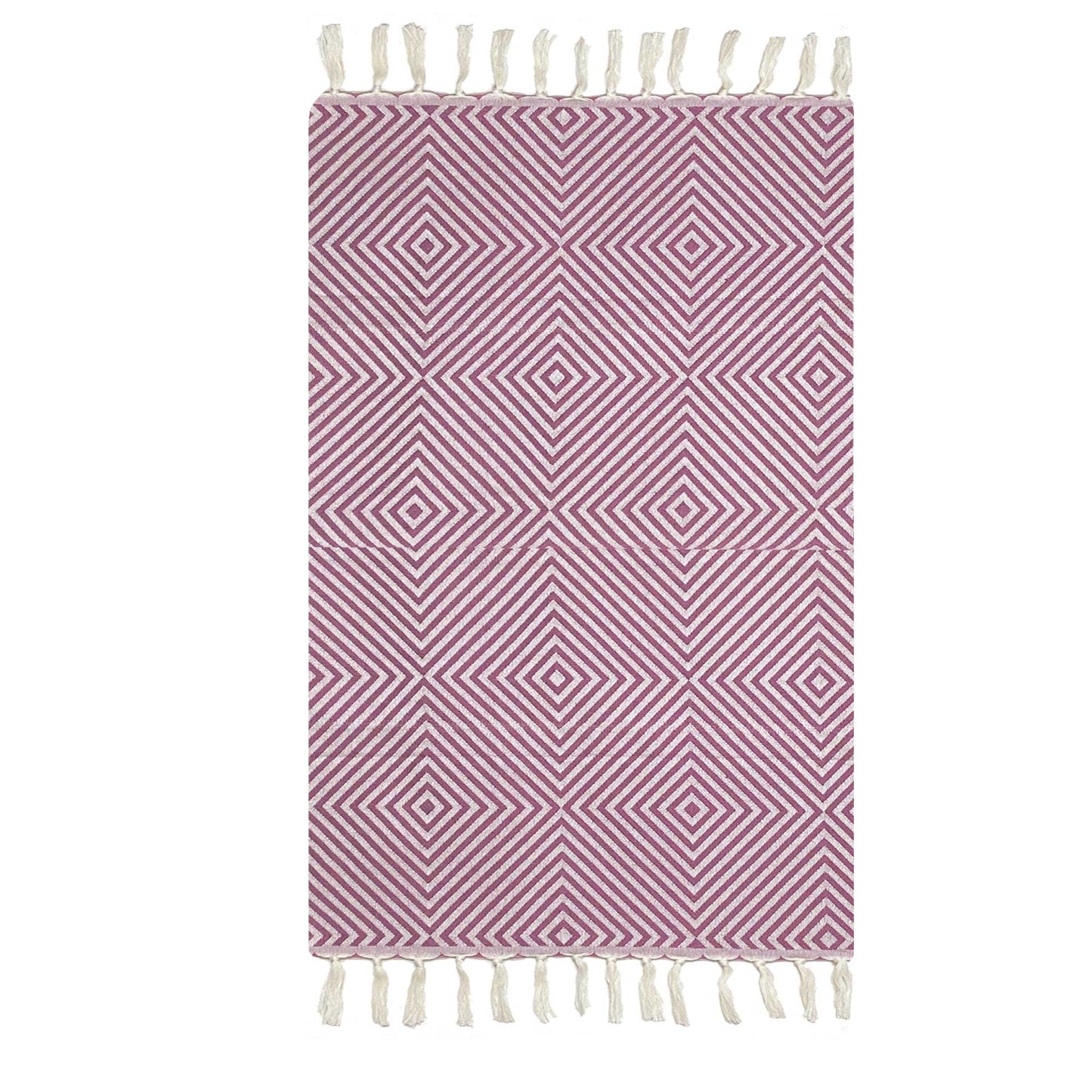 Wool and Cotton Throw - Rose