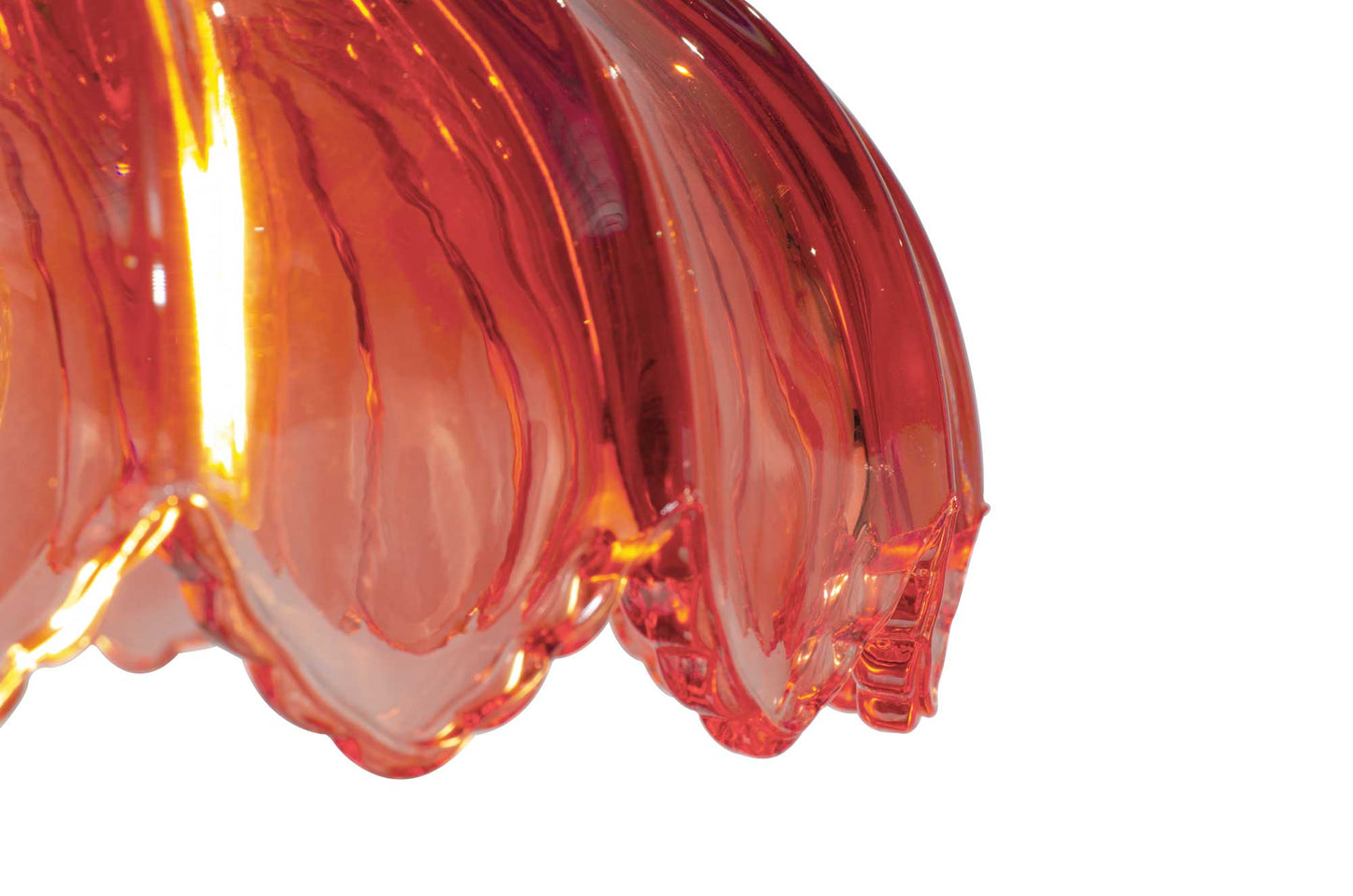 Pétale Coloured Glass Suspension: Green