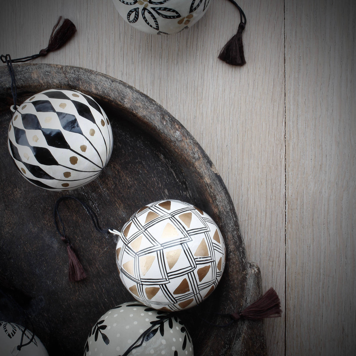 Handmade Paper Mache Ornament - 2 Designs