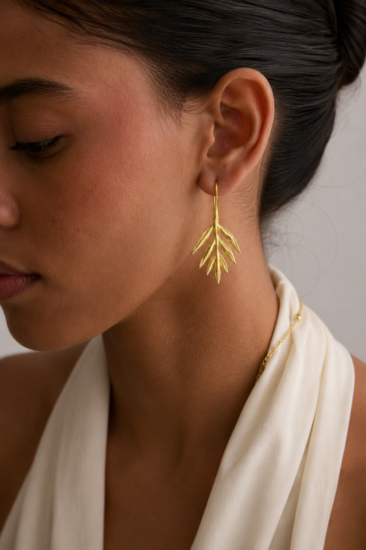Olive Leaf Earrings