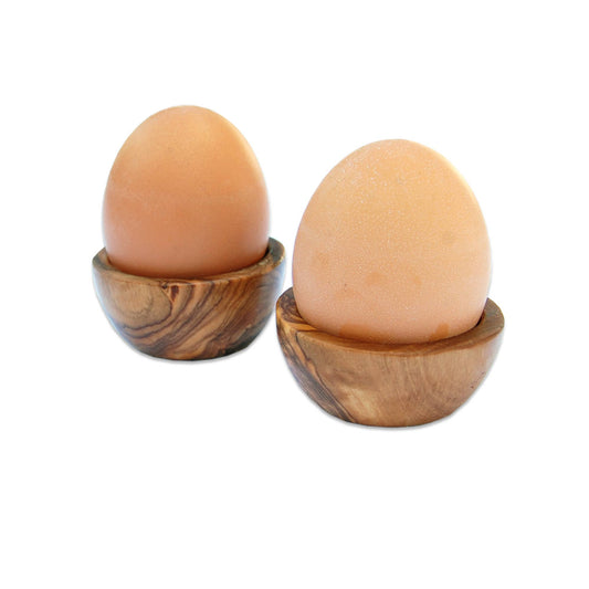 Piccolo egg cup made of olive wood