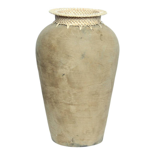 Tall Earthenware Vase