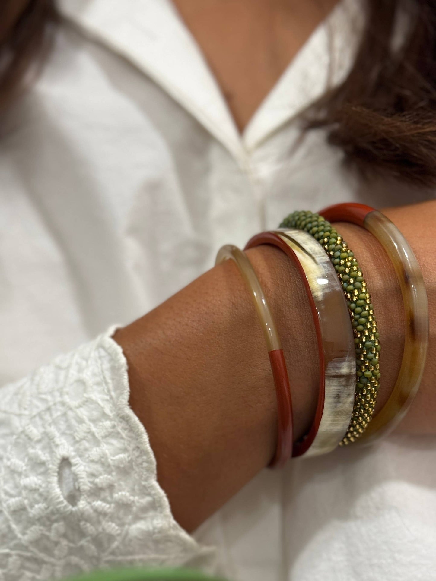 Lacquered Bangle - Terracotta