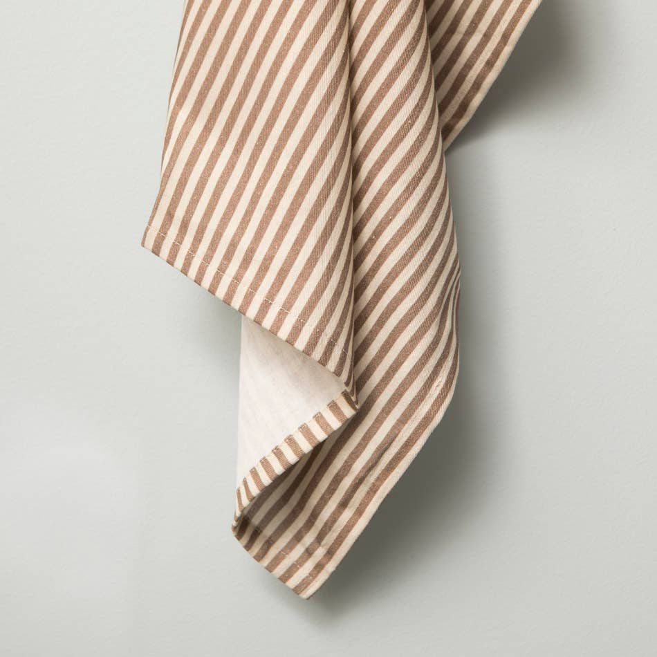 Brown Stripe Kitchen Towel Set 2