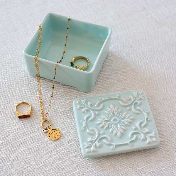 Ceramic Tile Jewelry Box - 3 Colours