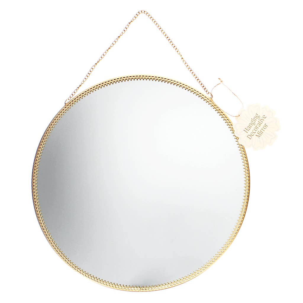 Gold Chain Hanging Mirror