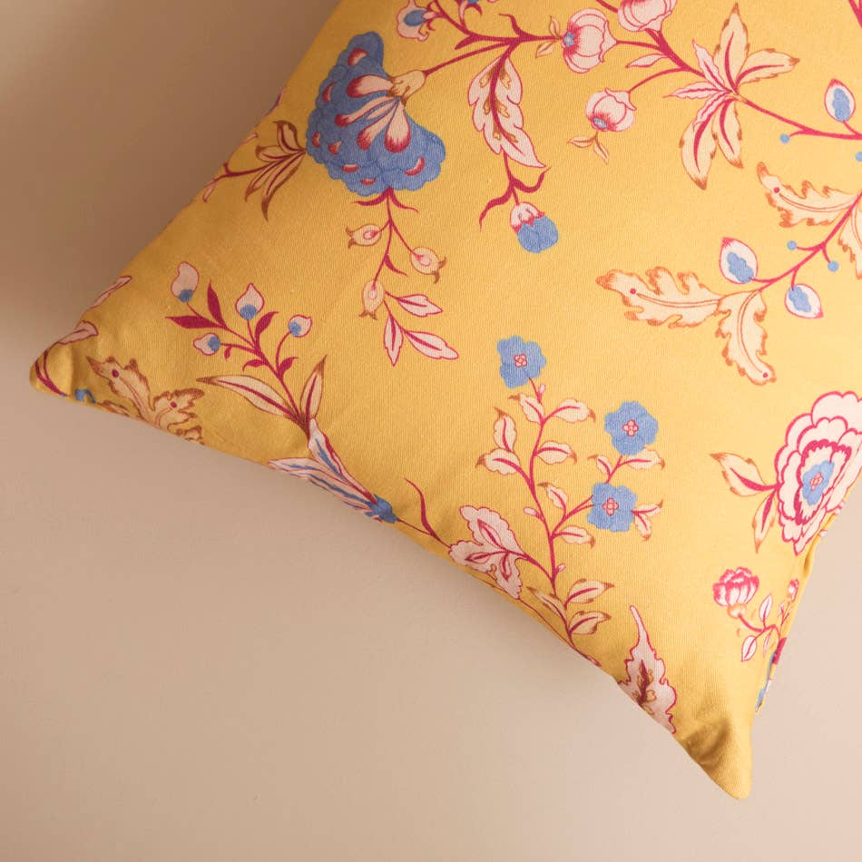 Yellow Chintz Cushion