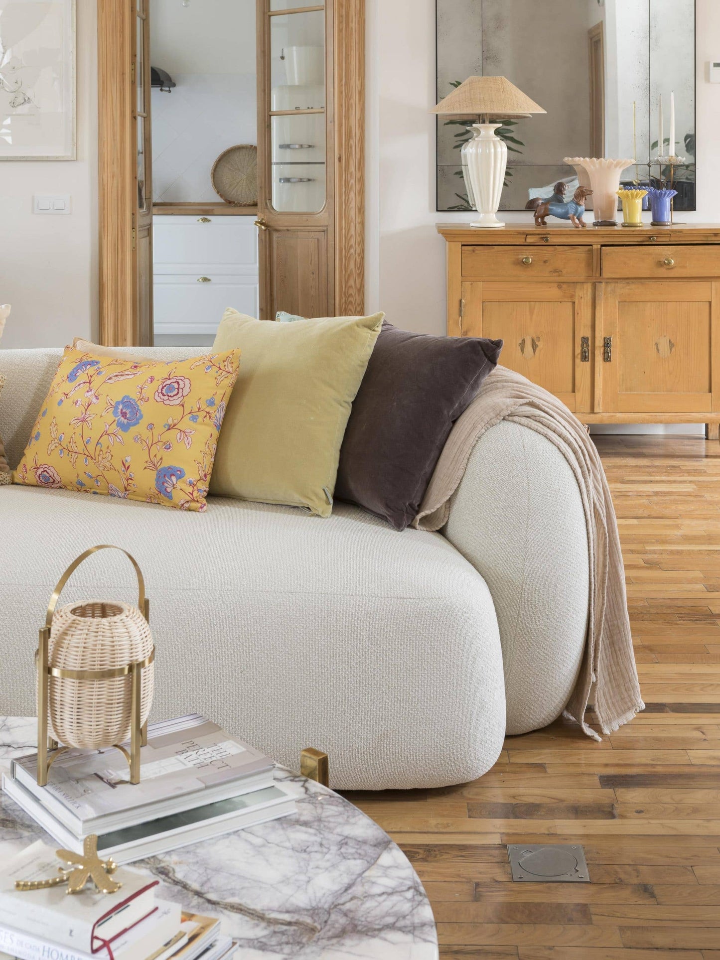 Yellow Chintz Cushion