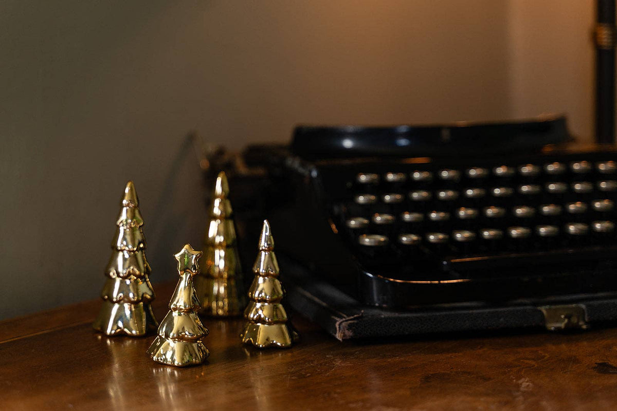 Ceramic Gold Christmas Tree