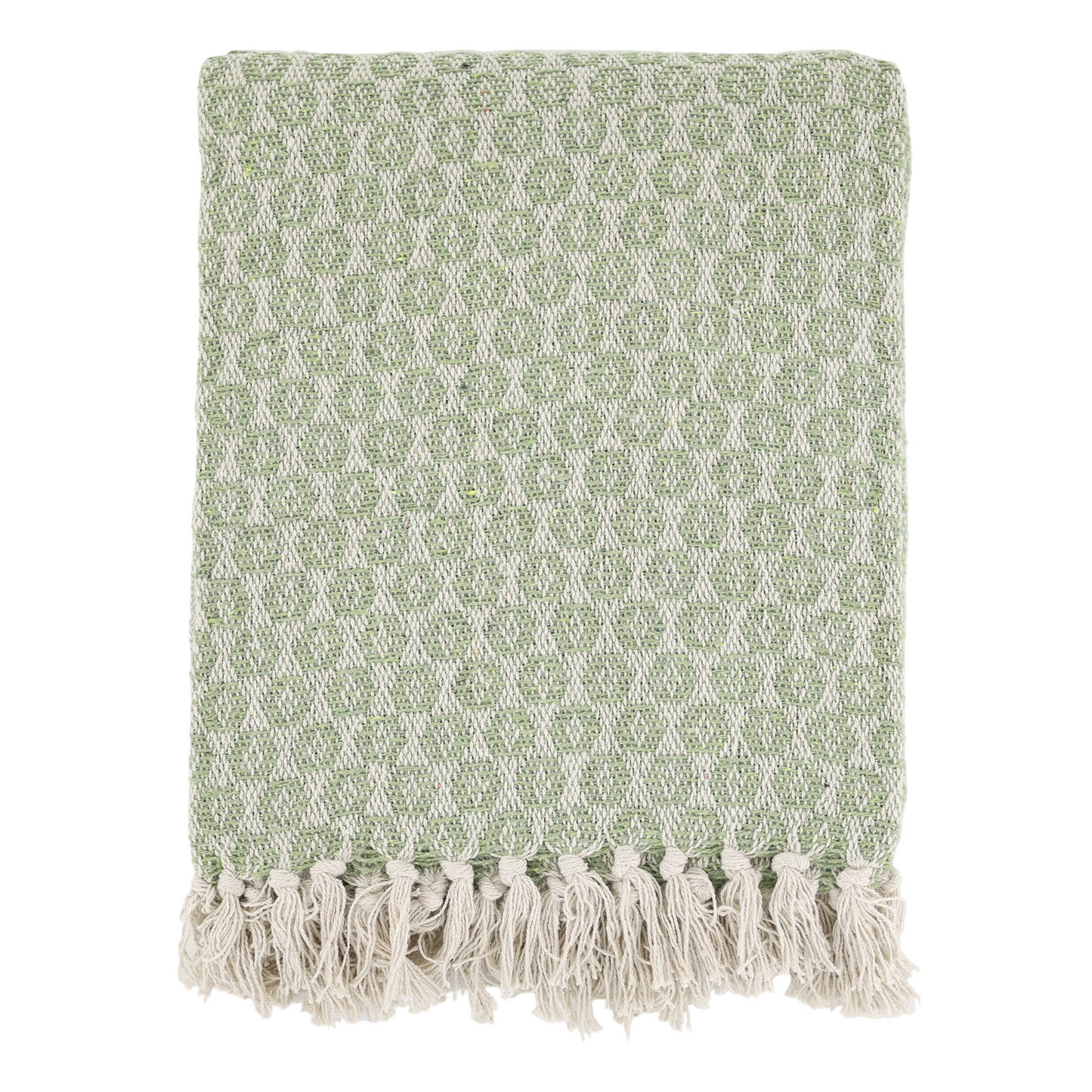 Cotton Throw in Sage Green