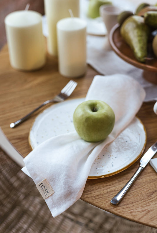 White Linen Napkin - Set Of 2