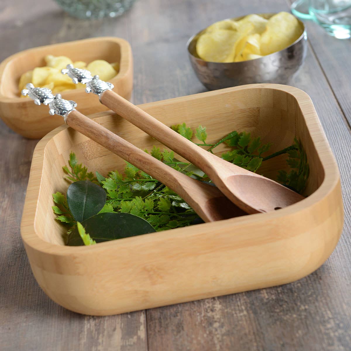 Silver Turtle Salad Servers