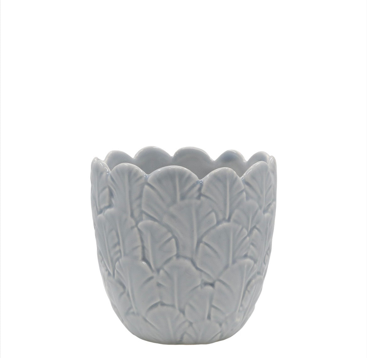 Porcelain Leaf Planter – Opal