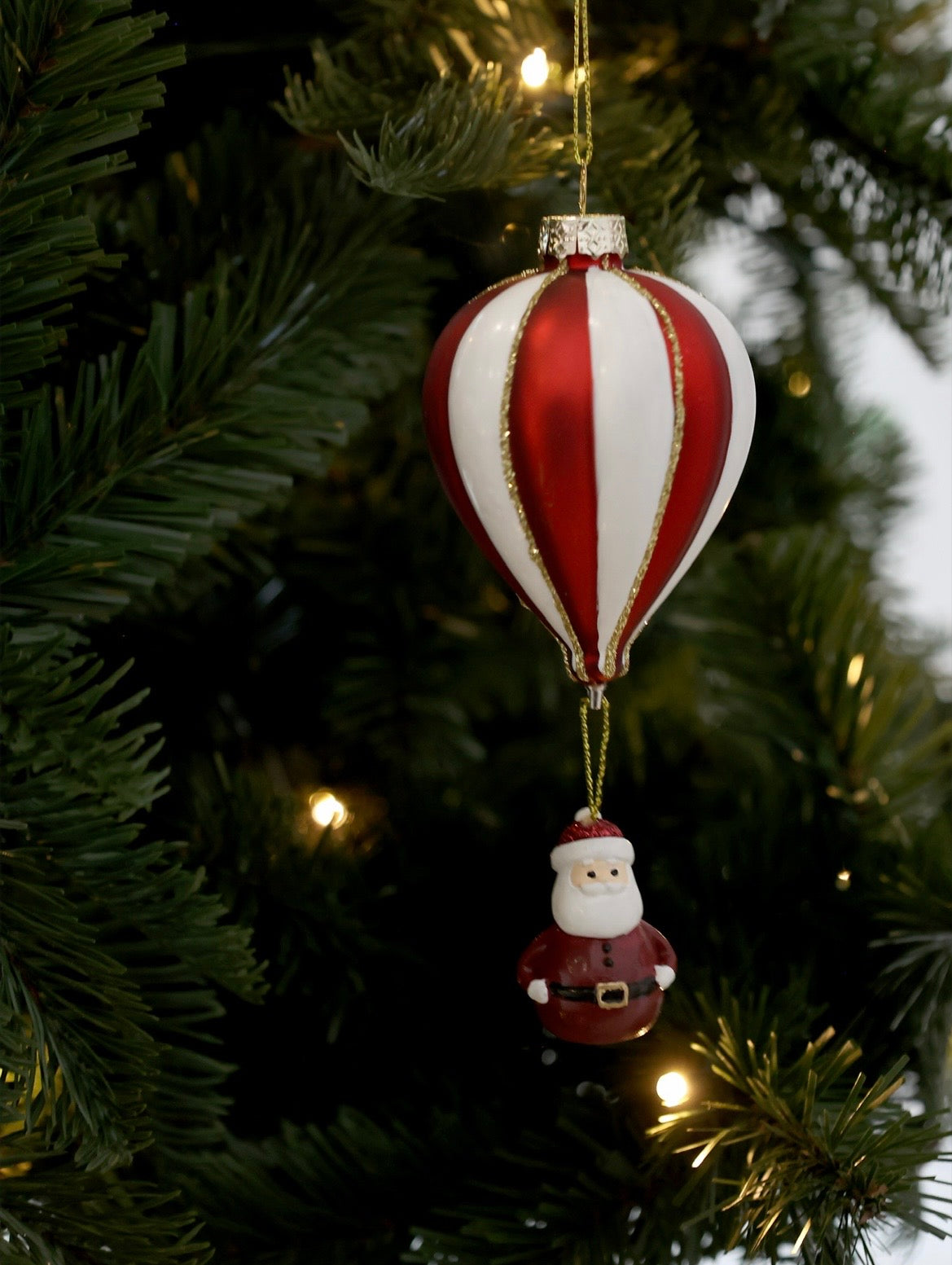 Santa Hot Air Balloon Ornament