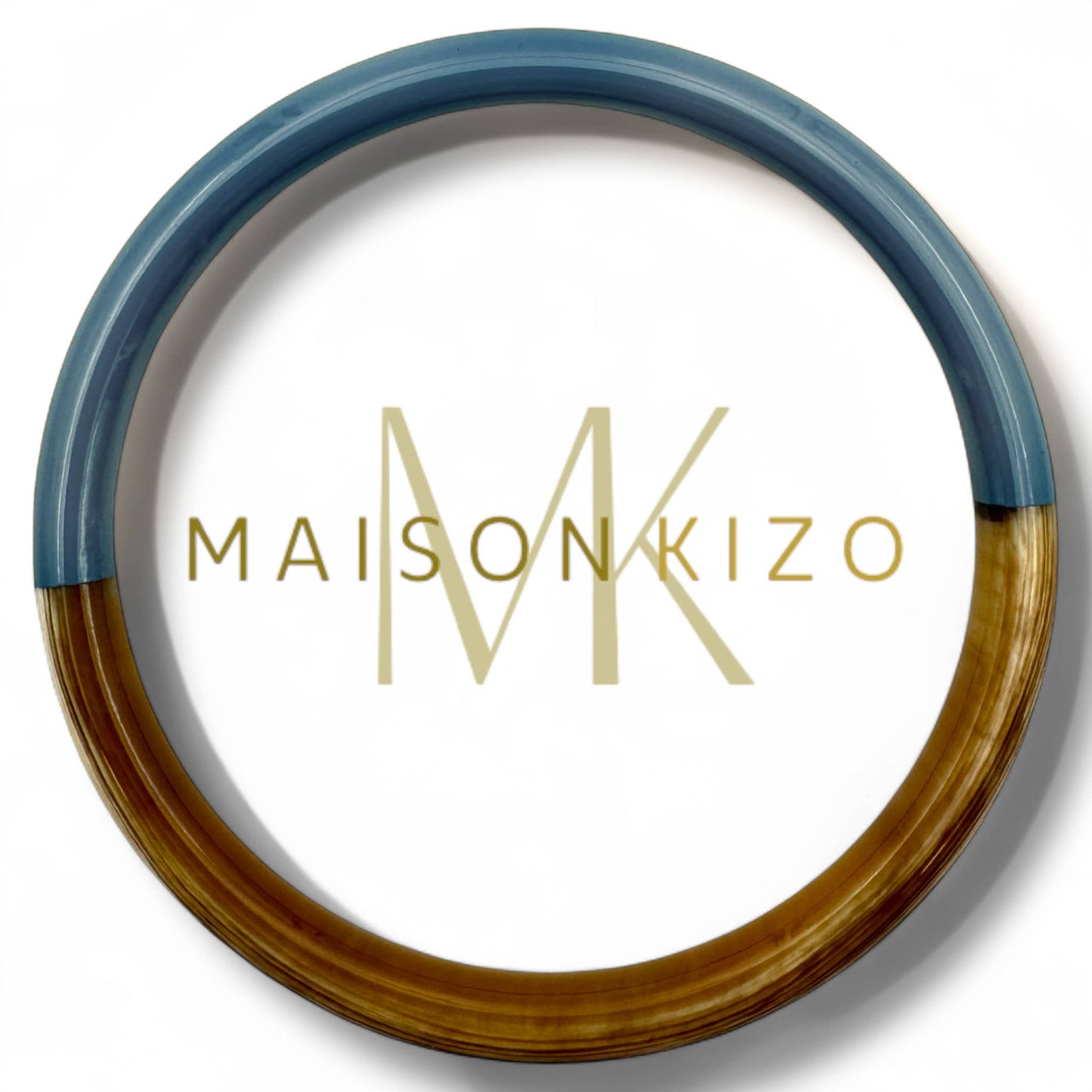 Lacquered Bangle - Teal & Brown