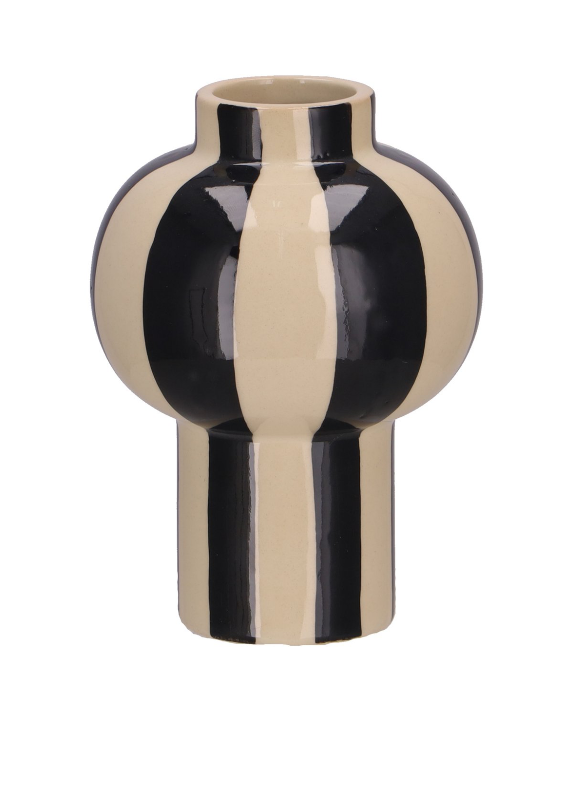 Black Striped Bud Vases