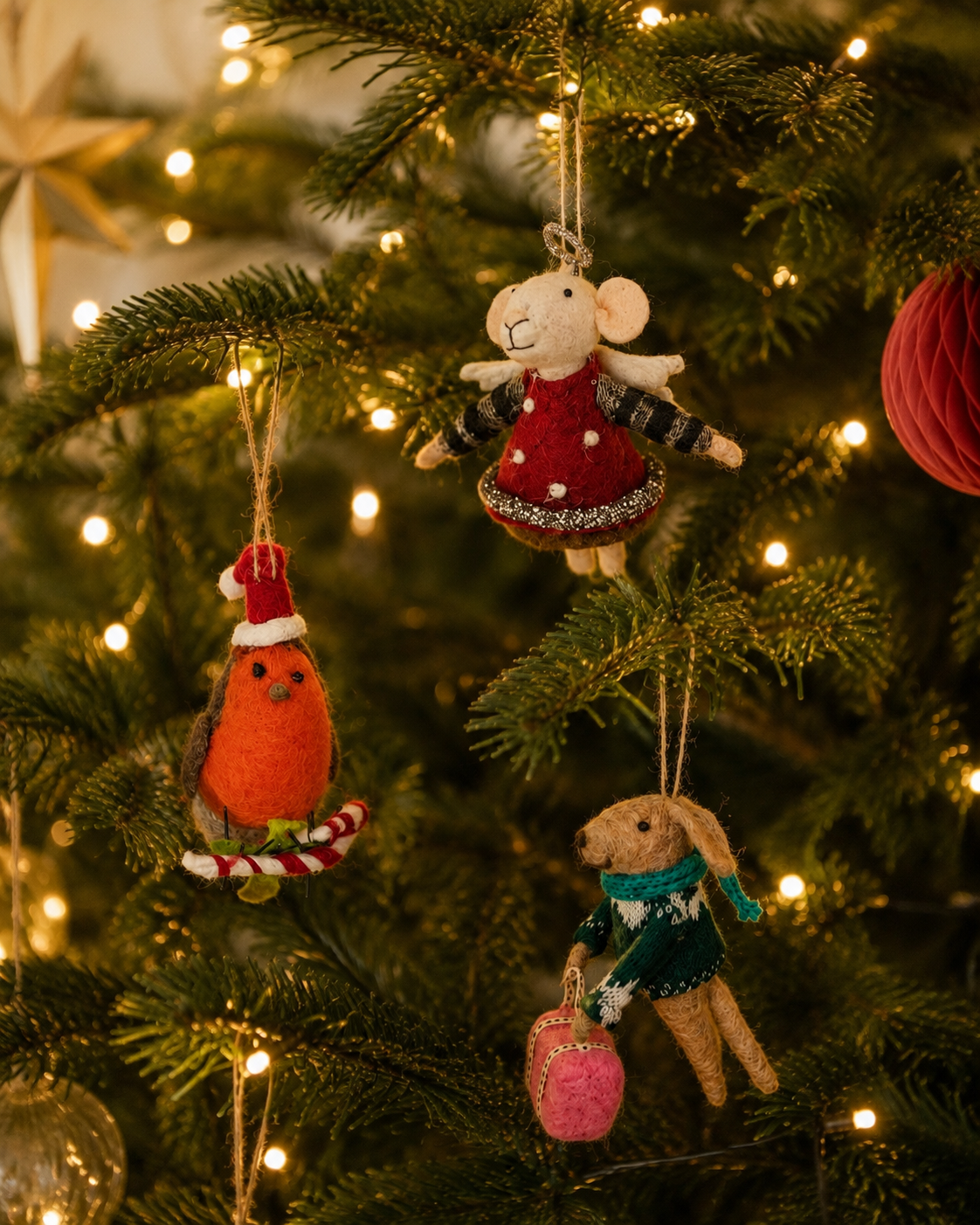 Felt Angel Mouse Christmas Decoration