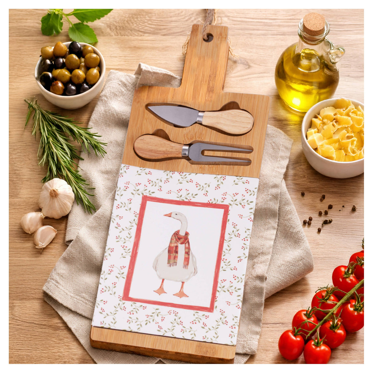 Christmas Cheese Board & Knife Set - 3 Designs