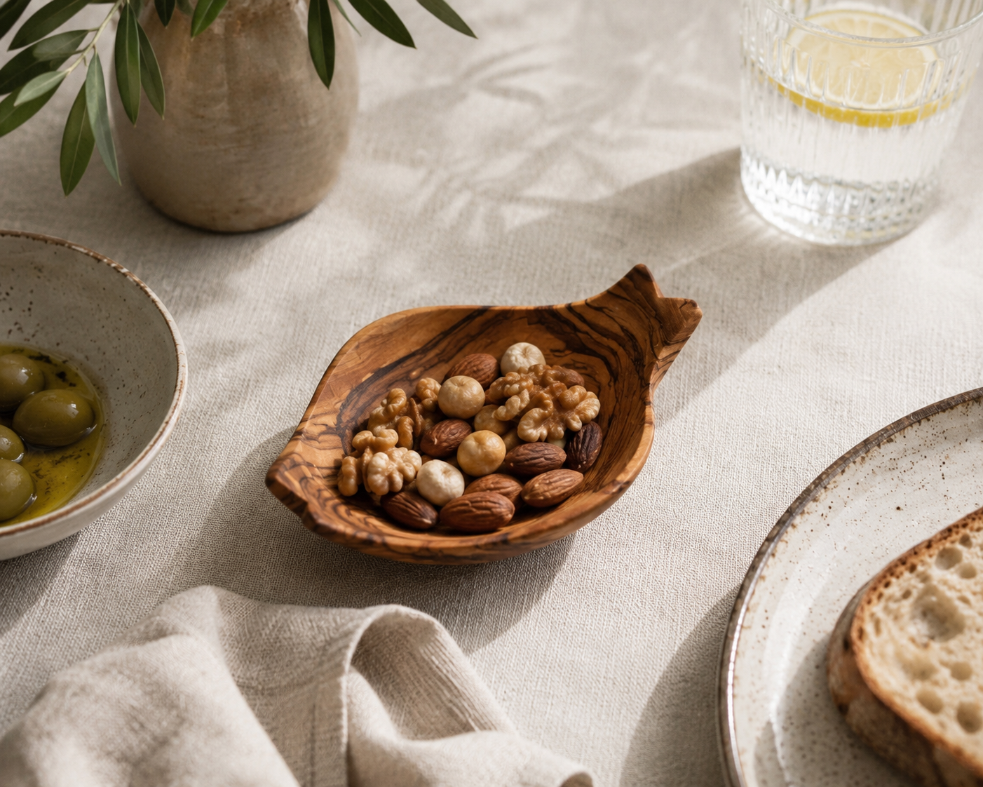 Olive Wood Fish Shaped Serving Bowl