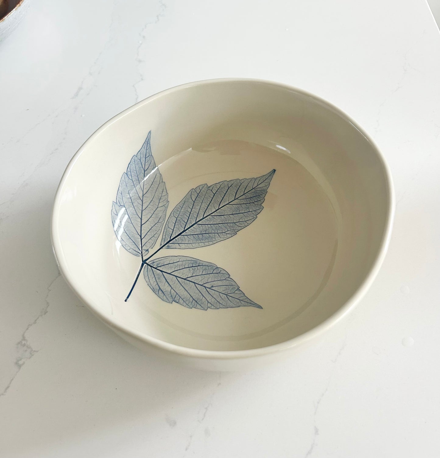 Handmade Botanical Serving Bowl