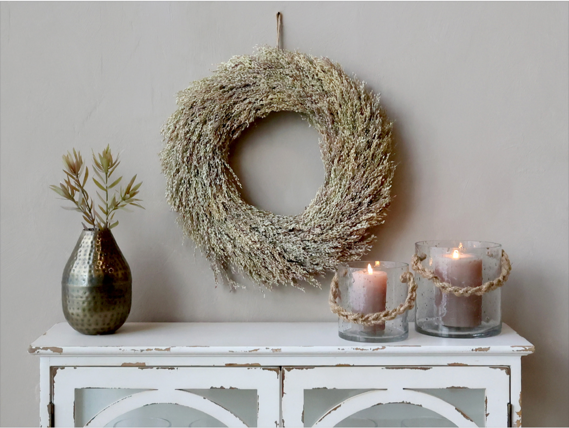 Dried Grass Wreath – Natural