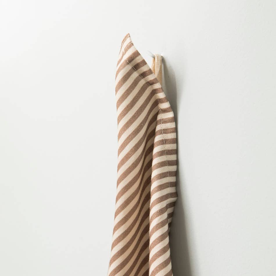 Brown Stripe Kitchen Towel Set 2
