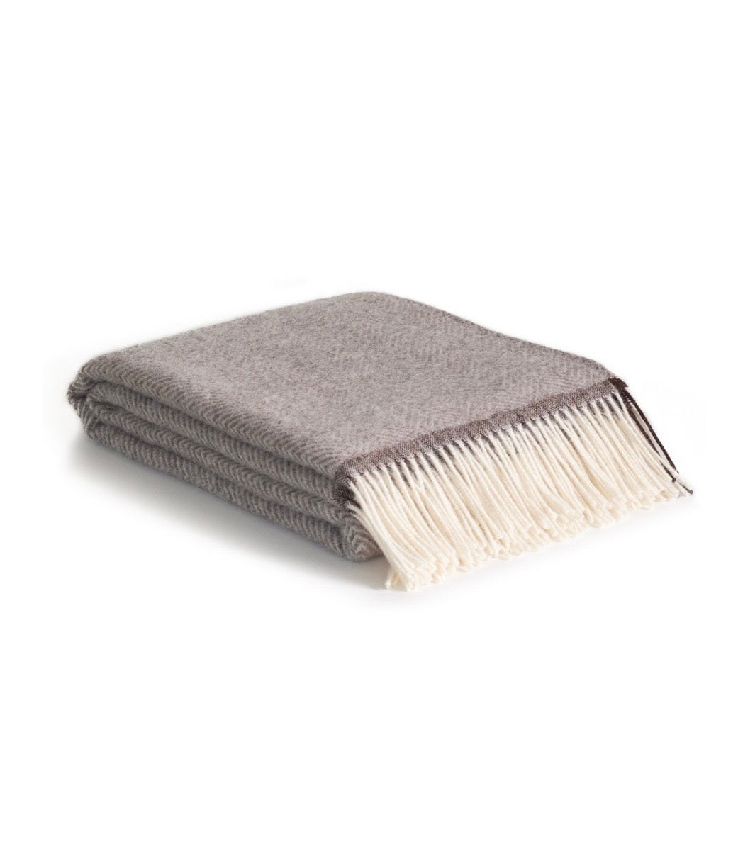 Wool Throw Blanket - Denver Pebble