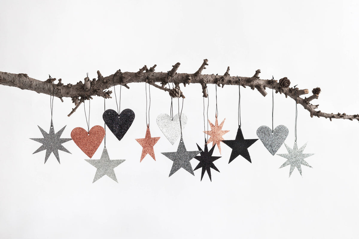 Silver Glitter Star